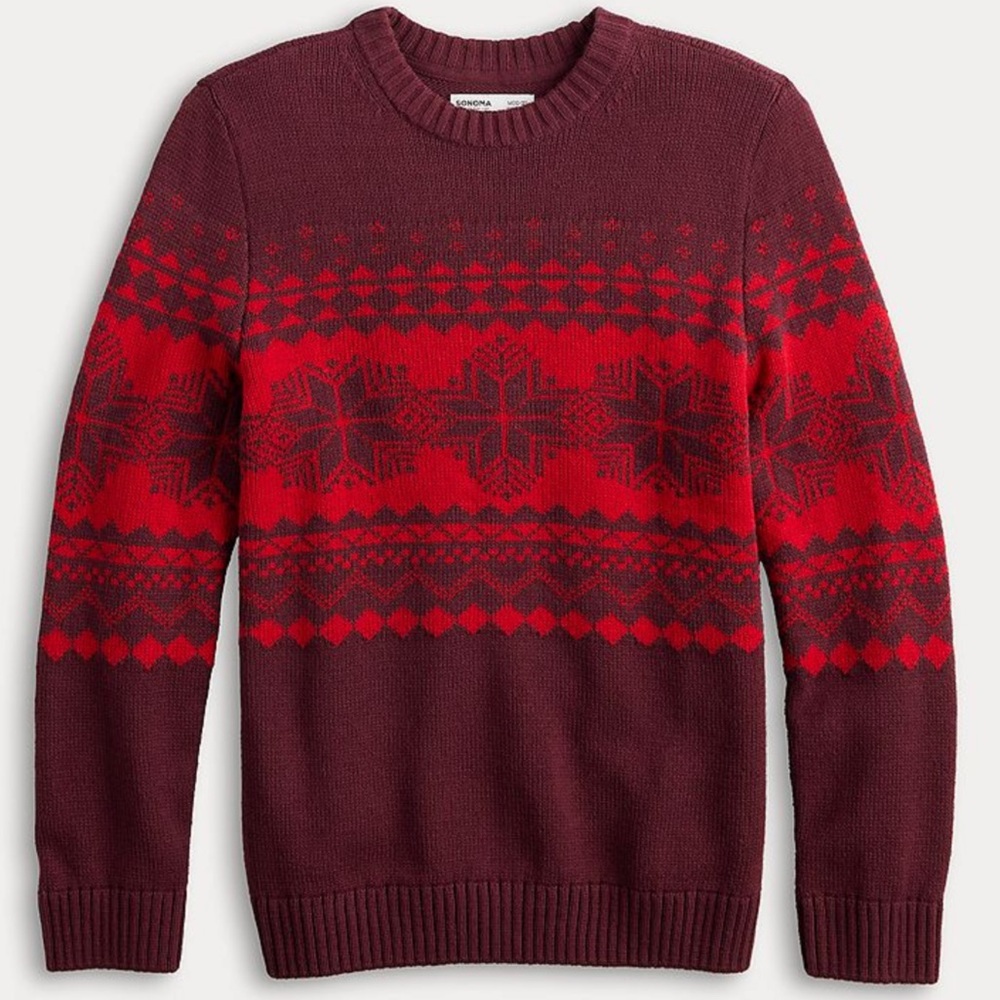 Sonoma Goods for Life Boys Fair Isle Crewneck Pullover Sweater